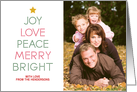 Christmas Photo Greetings in Modern Typography Design card