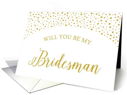 Gold Confetti Will You Be My Bridesan Wedding Request card (1542646)