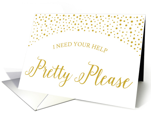 Gold Confetti Will You Be My Wedding Attendant Request card (1542826)