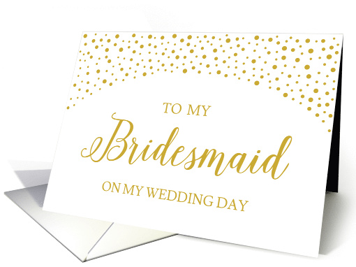 Gold Confetti Wedding Bridesmaid Thank You card (1544314)