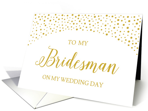 Gold Confetti Wedding Bridesman Thank You card (1544316)