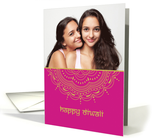 Diwali Greetings Gold Mandala Photo card (1544342)