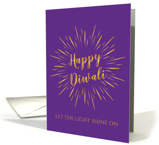 Diwali Greetings Gold Light Burst card (1544348)