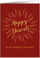 Diwali Greetings in Bright Color Mandala Design Greeting card