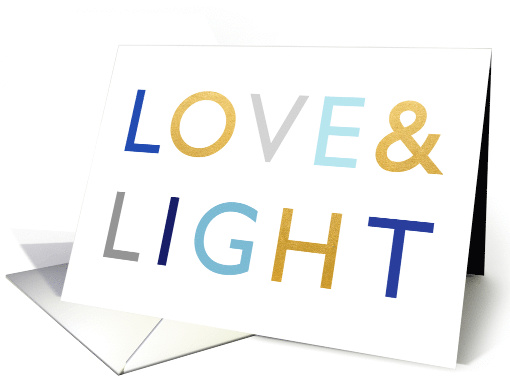 Hanukkah Greetings in Modern Typography Design Greeting card (1544516)