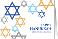 Hanukkah Greetings in Modern Typography Design Greeting card