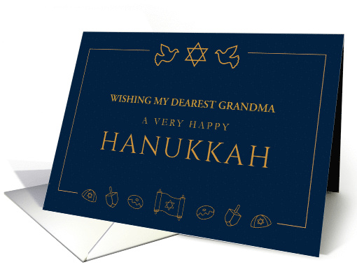Hanukkah Greetings with Star of David & Hanukkah Icons... (1544530)