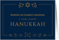 Hanukkah Greetings with Star of David & Hanukkah Icons Design Greeting card