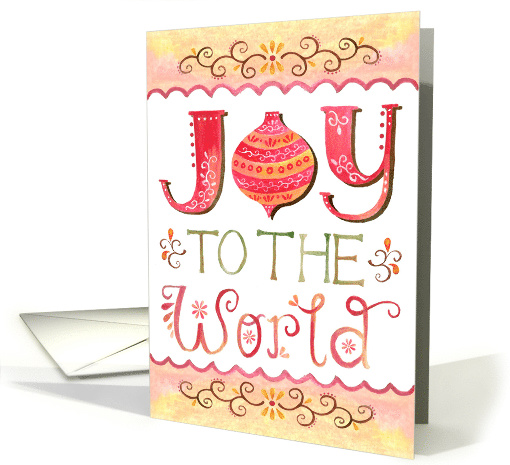 Christmas Greetings Joy Watercolor Typography Greeting card (1544770)