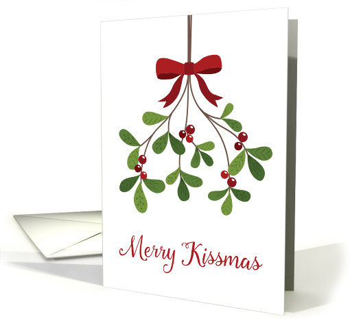 Merry Kissmas Mistletoe Illustration Christmas Greeting card (1544772)