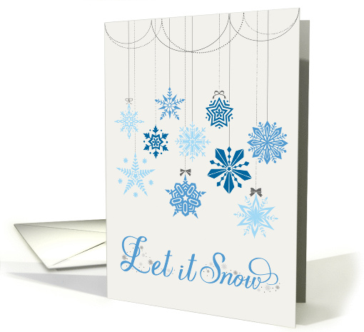 Christmas Snowflakes Dangling Ornaments Greeting card (1544778)