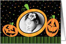 Cute Pumpkins Halloween Custom Photo card