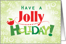 Cute Redbird Jolly Holiday card