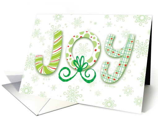 Joy Happy Holidays Candy Cane card (1541498)