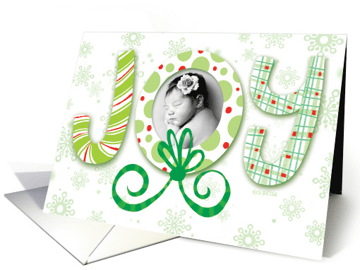 Joy Happy Holidays Candy Cane card (1541508)