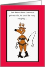 Christmas Holiday Donner’s Naughty Private Life Cartoon card
