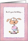 Birthday Smell of Old People And Birthday Cake Humor Cartoon card