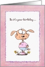 Birthday Smell of Old People And Birthday Cake Humor Cartoon card