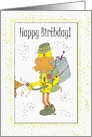 Birthday I Got Your Beer Quackers Covered Cartoon card