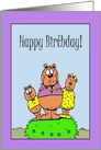 Birthday Bears And The Smell Of Birthday Cake Cartoon card