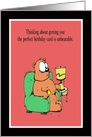 Birthday Unbearable Bear Punny Humor Cartoon card