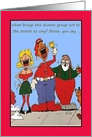 Christmas Singing In The Streets Adult Boozing Carolers Cartoon card