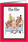 Adult Christmas Holy Shit Cartoon Naught Santa Orgy card