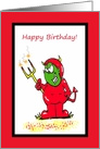 Birthday You Horny Little Devil Cartoon card