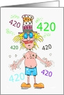 Birthday To Be Blunt 420 Cartoon card