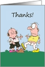 Occations Thanks you kept me out of crap again Cartoon card
