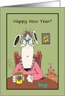 Hoilday No One Is Happy Until I’ve Had My Dog Coffee Cartoon card