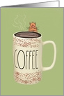 Invitation Let’s Do Coffee And Cat Cartoon card