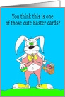 Hoppy Easter Cute Easter Bunny Cartoon card
