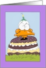 Birthday Duck Doughnut card