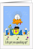 Collections Quacking up coffee Drinking Duck Humor card