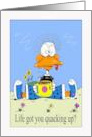 Collections Quacking up coffee Drinking Duck Humor card