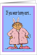 Easter Old lady Easter is Coming Grandma card