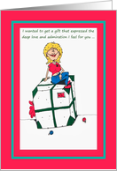 Christmas How do you Wrap a Blow Job Cartoon card