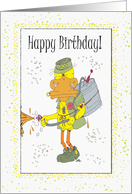 Birthday I Got Your Beer Quackers Covered Cartoon card