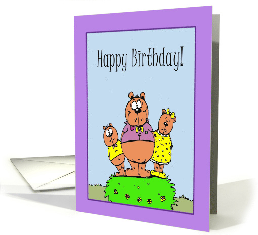 Birthday Bears And The Smell Of Birthday Cake Cartoon card (1547184)