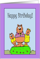 Birthday Bears And The Smell Of Birthday Cake Cartoon card