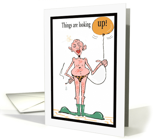 Birthday Things Are Looking Up Cartoon card (1550584)