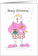 Christmas Beary Christmas Cartoon card
