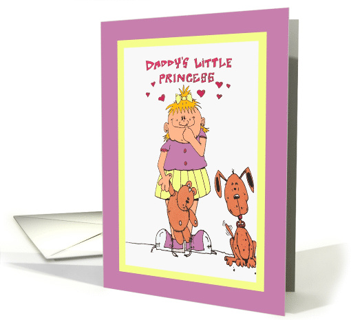 Birthday Daddy's Little Princess Nose Pick Humor Cartoon card