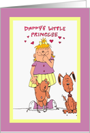 Birthday Daddy’s Little Princess Nose Pick Humor Cartoon card