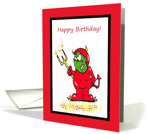 Birthday You Horny Little Devil Cartoon card (1551798)