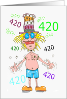 Birthday To Be Blunt 420 Cartoon card