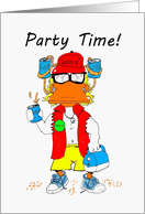 Birthday Party Duck Invatation Cartoon card