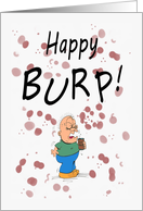 Birthday Happy Burp Day Cartoon card