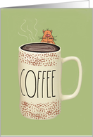 Invitation Let’s Do Coffee And Cat Cartoon card